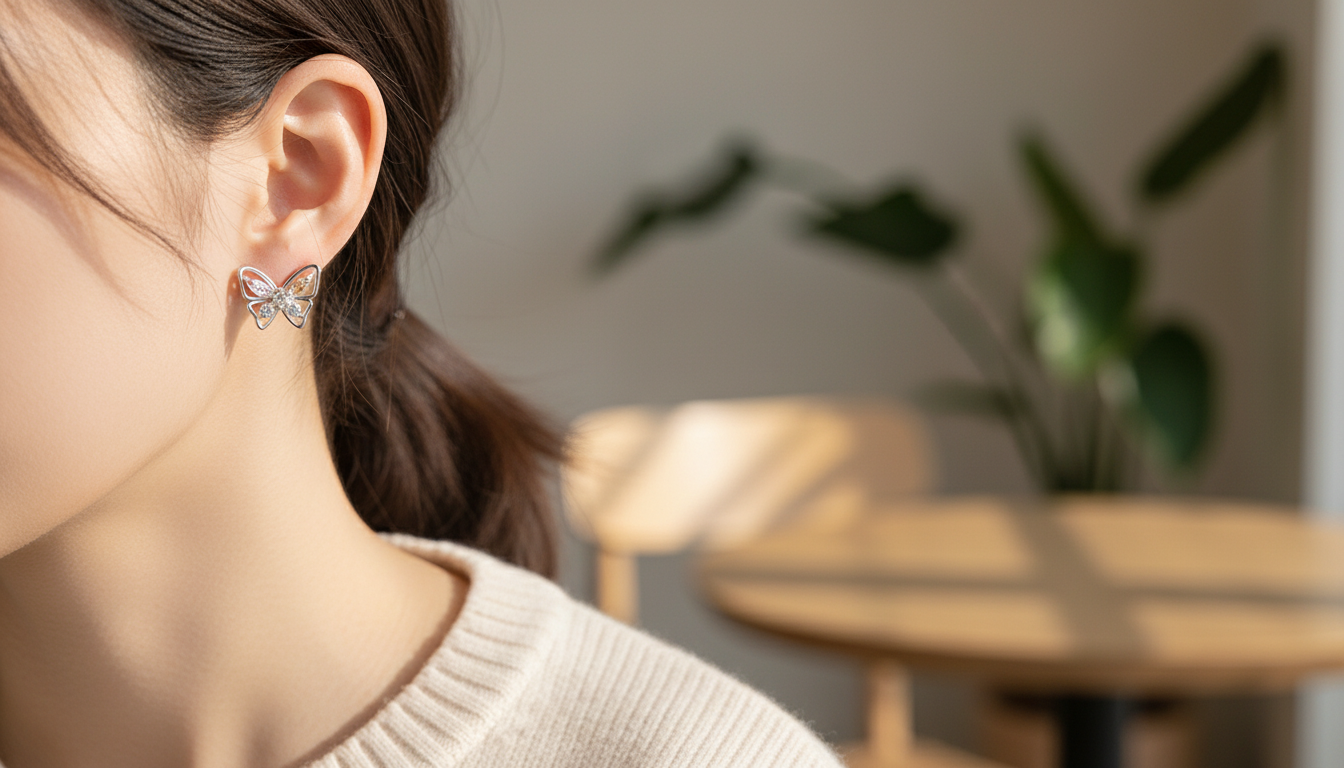 Vlinder Strass Oorbellen