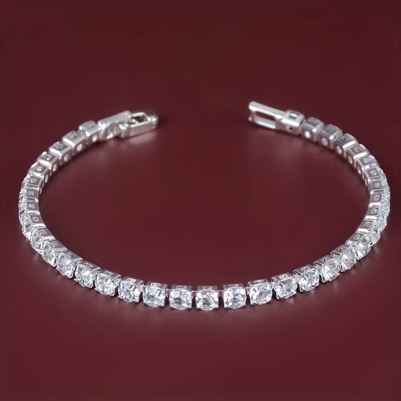 Silver Sparkle Tennis Bracelet – Rioxa