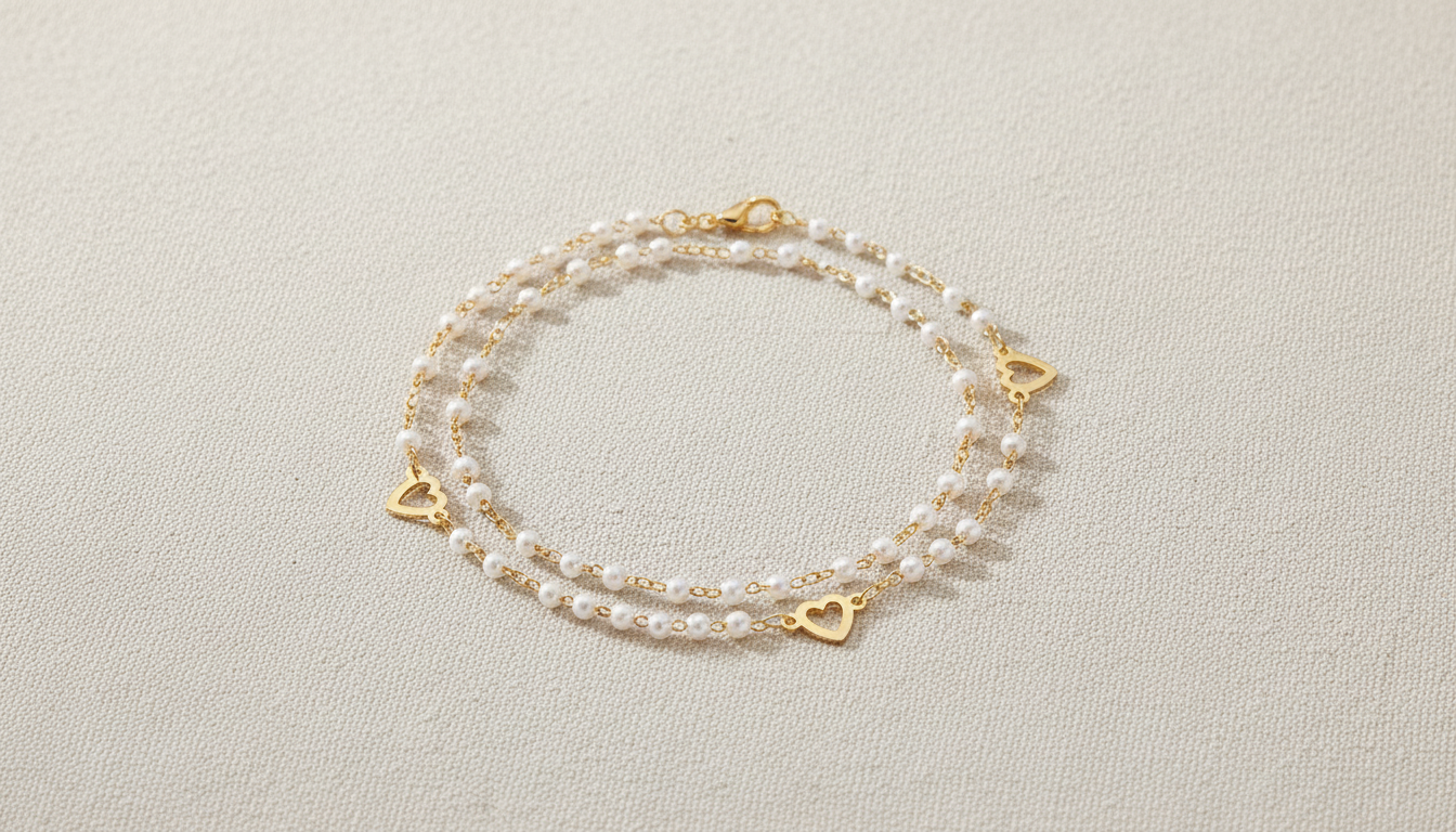 Pearl Heartbeat Anklet