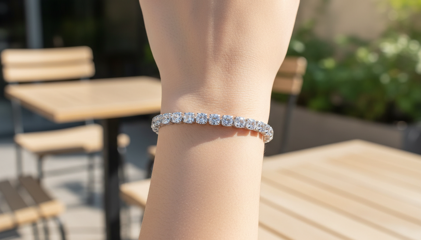 Silver Sparkle Tennis Bracelet