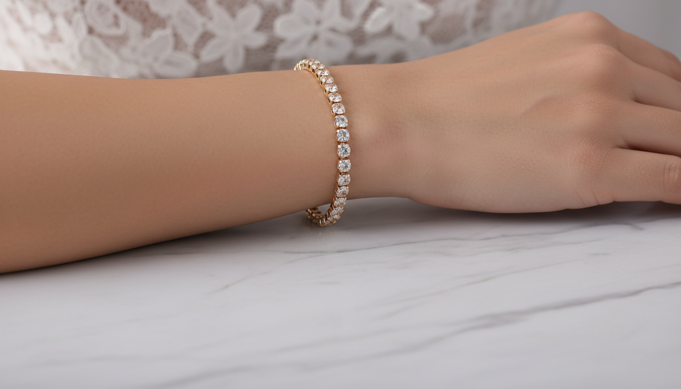 Gold Sparkle Tennis Bracelet
