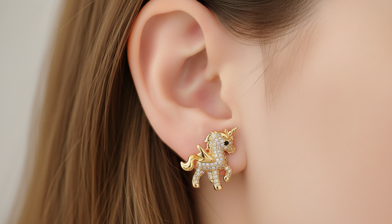 Unicorn Sparkle Stud Earrings