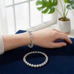 Sparkling Silver Zircon Bracelet