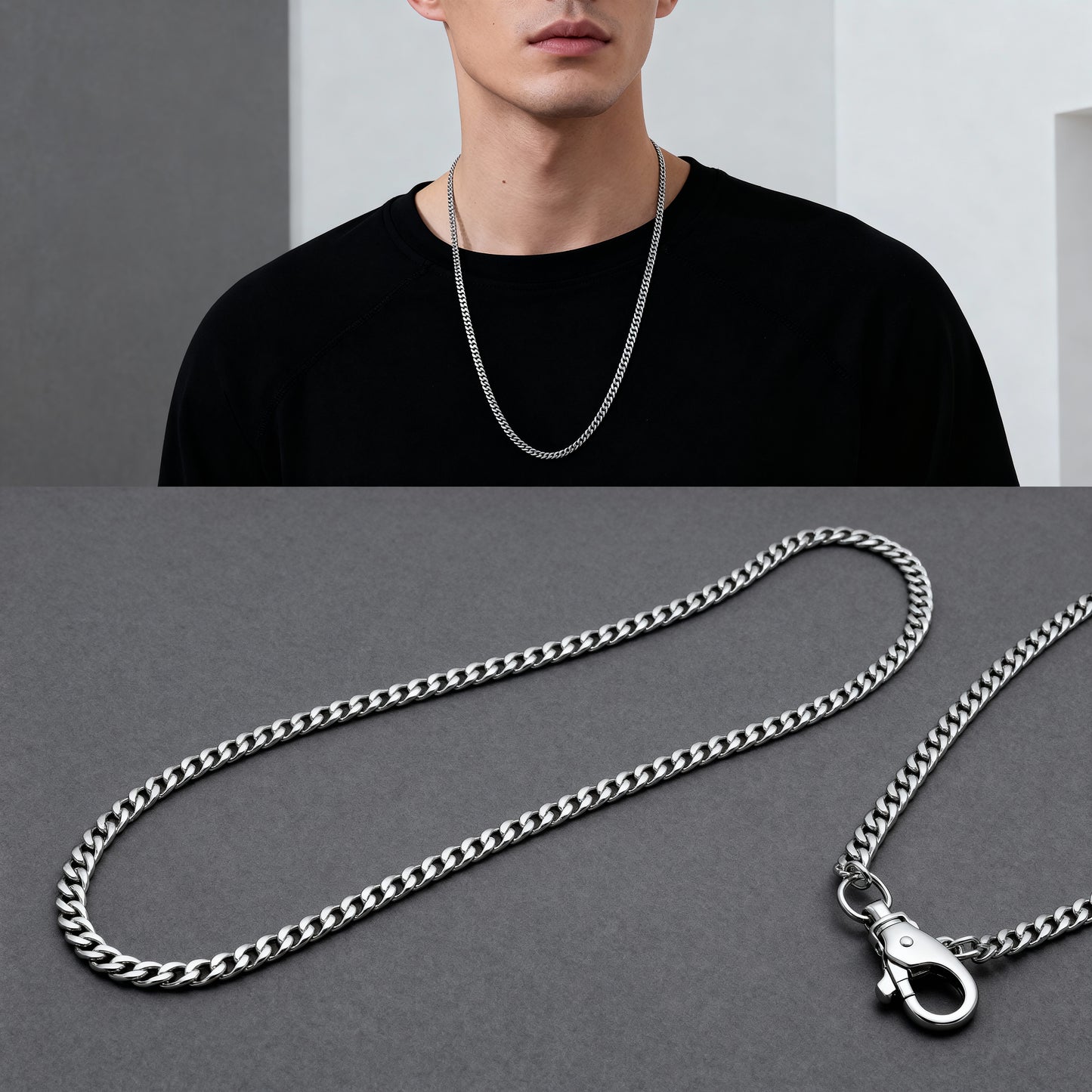 Stainless Steel Rock Necklace