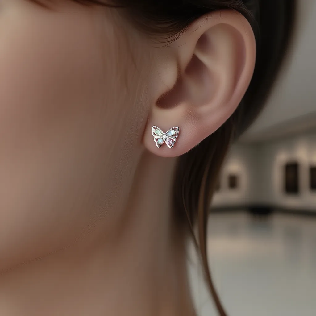 Butterfly Rhinestone Earrings