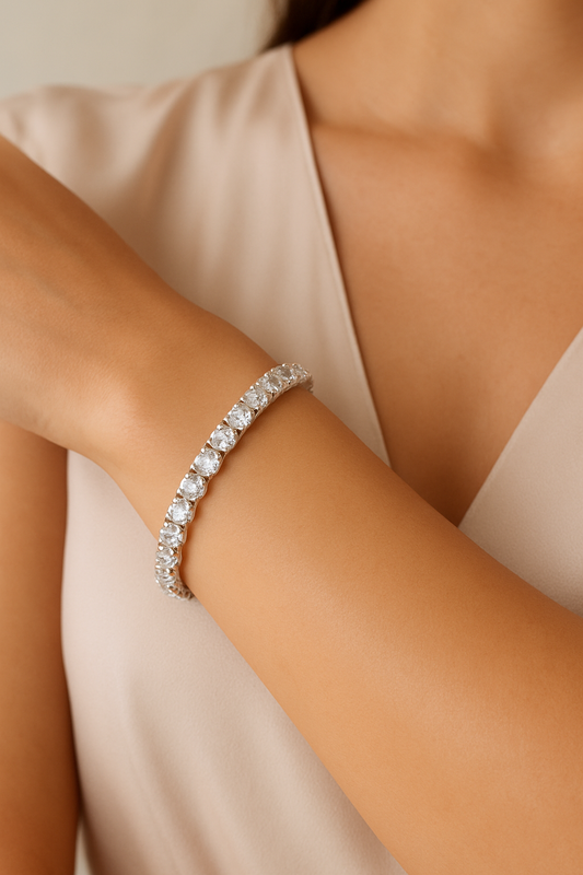 Silver Sparkle Tennis Bracelet