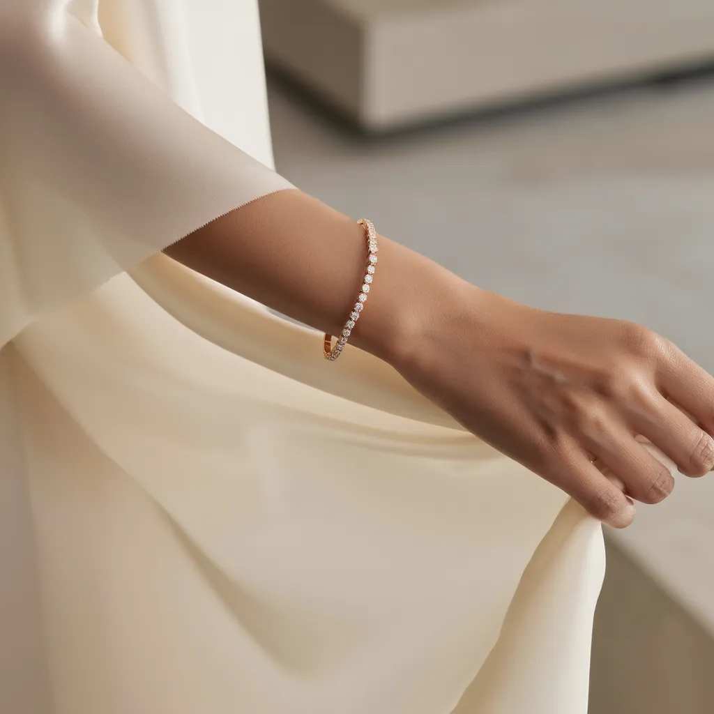 Gold Sparkle Tennis Bracelet