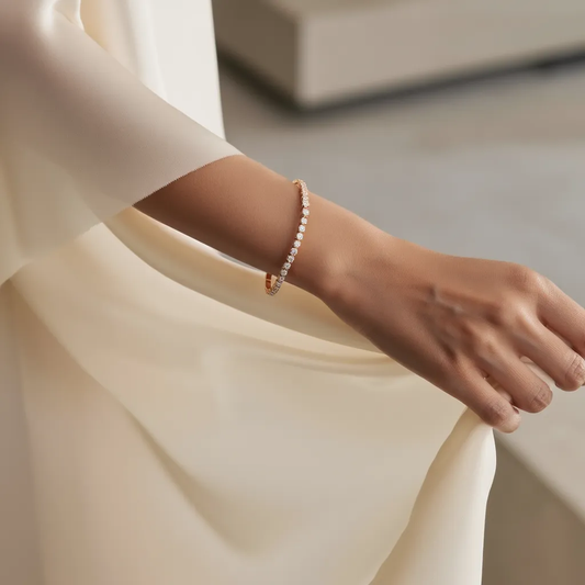 Gold Sparkle Tennis Bracelet