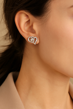 Heartbeat Sparkle Stud Earrings