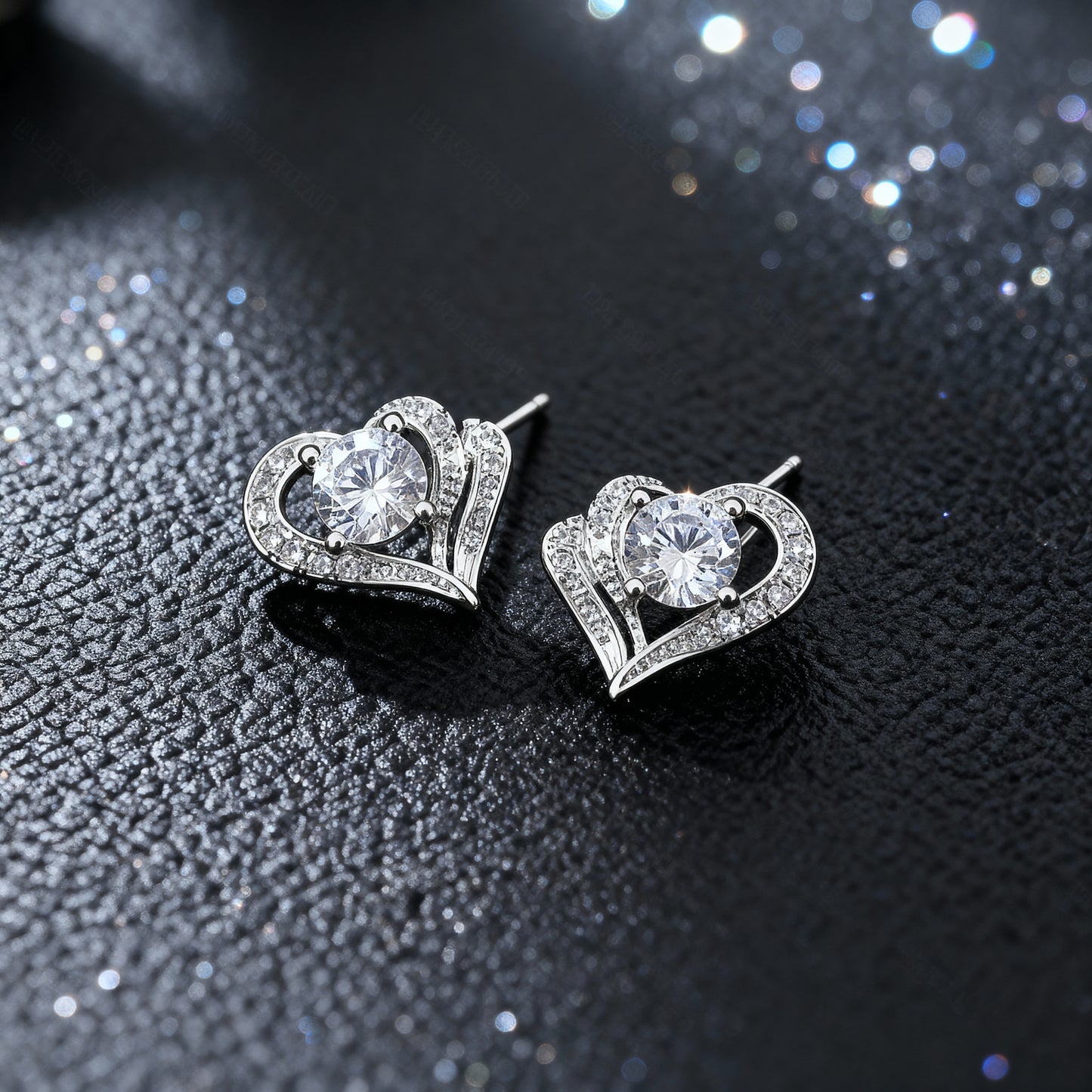 Heartbeat Sparkle Stud Earrings