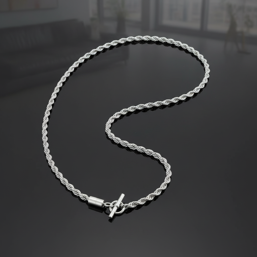 Twist of Style Necklace Silver