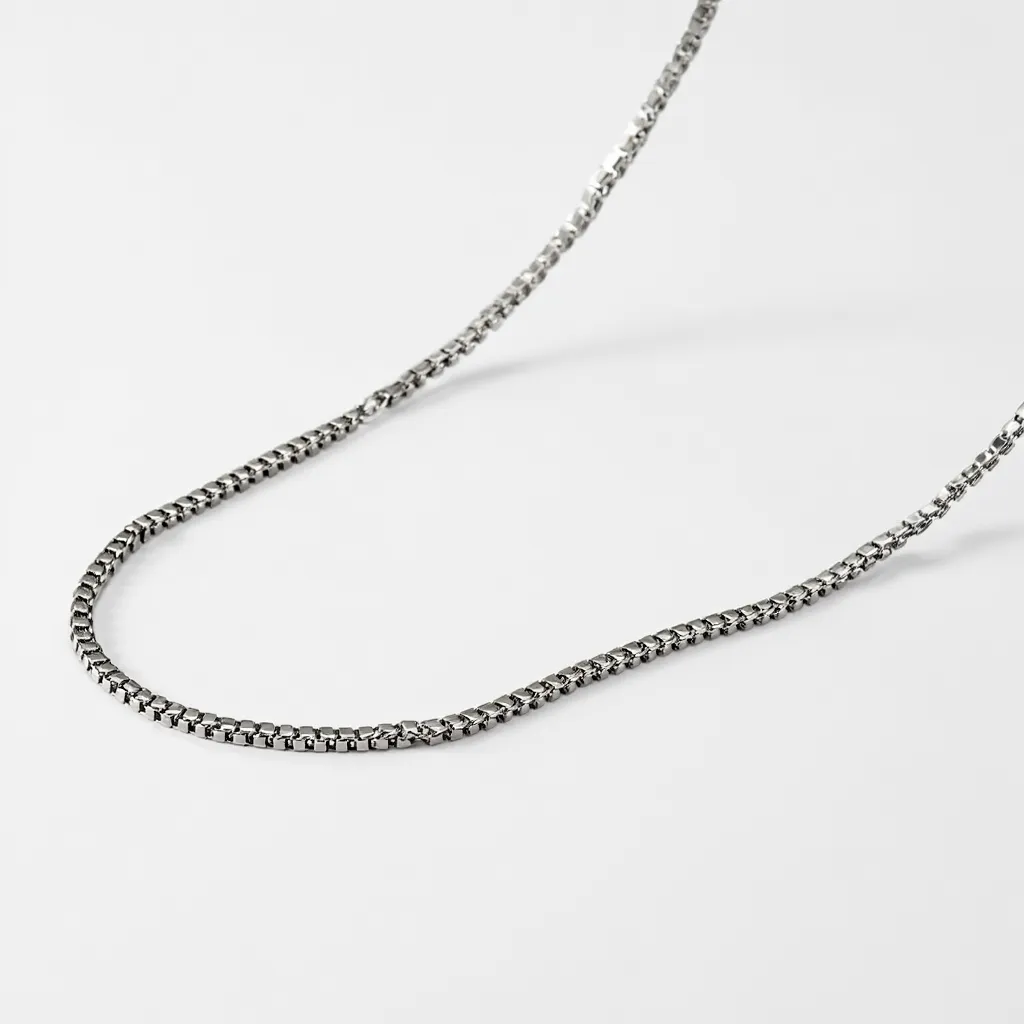 Sleek Steel Box Necklace