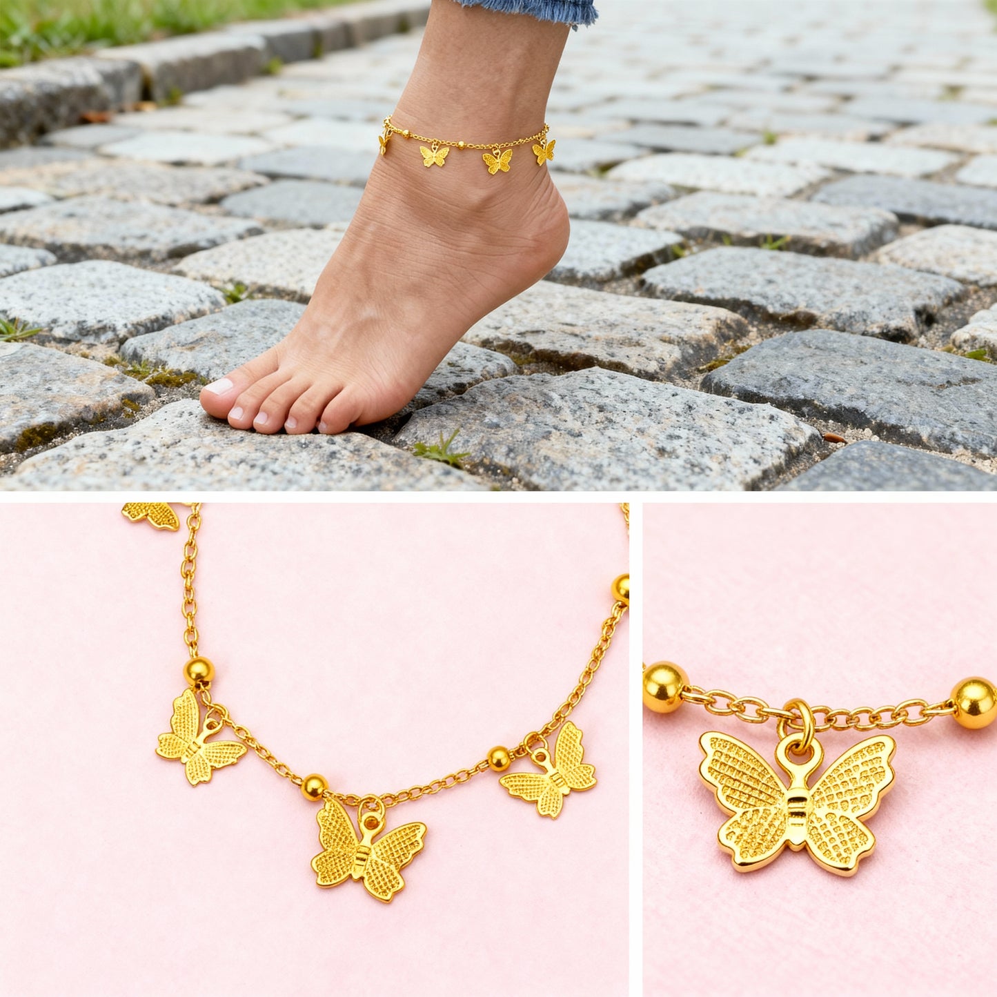 Boho Butterfly Anklet