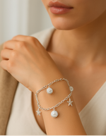 Whimsical Hydrangea Charm Bracelet