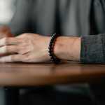Obsidian Elegance Stretch Bracelet
