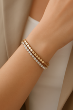 Gold Sparkle Tennis Bracelet