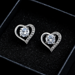 Heartbeat Sparkle Stud Earrings